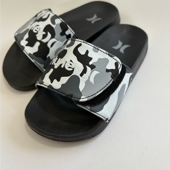 Hurley little boy size 12 Velcro camo sandal slides NAIA-V sport - Picture 4 of 8
